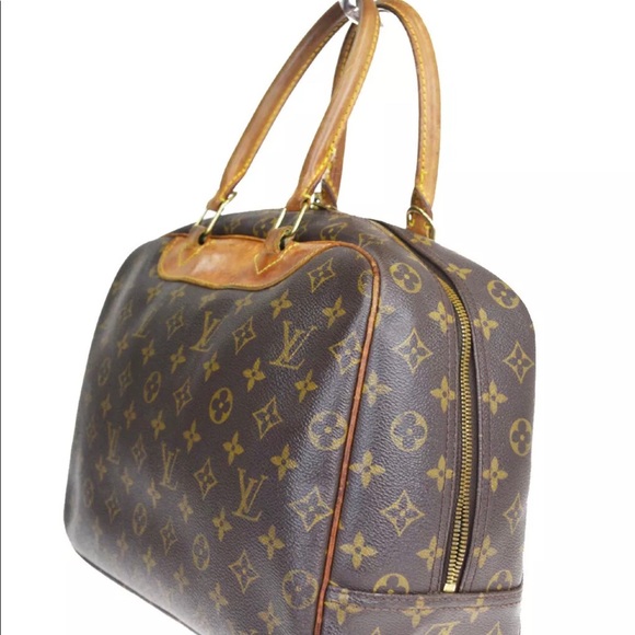 🌺LOUIS VUITTON Deauville Brown Canvas Tan Leather - Picture 3 of 12